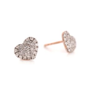Large White Heart Earrings