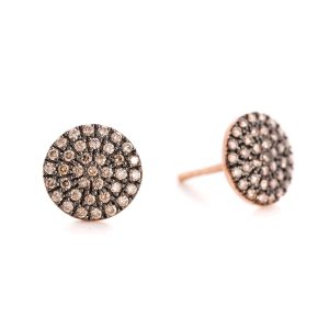 Medium Cognac Pebble Earrings