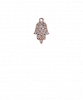 Solid Hamsa with White Diamonds