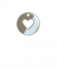 Cut Out Heart in Disc Silver