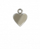 Large Solid Heart Silver