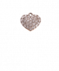 Large Solid Heart with White Diamonds