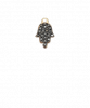 Solid Hamsa with Black Diamonds
