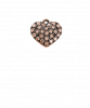 Large Solid Heart with Cognac Diamonds