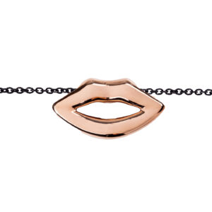 NomLips on Rhodium Plated Necklace