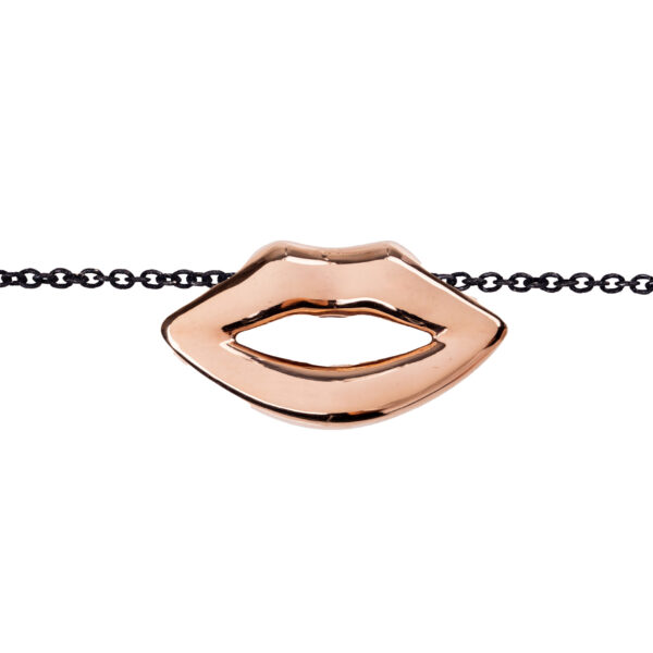 NomLips on Rhodium Plated Necklace