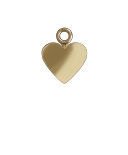 Large Solid Heart Gold