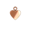 Large Solid Heart Rose Gold