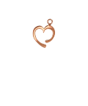 Small Open Heart Rose Gold