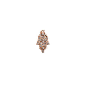 Solid Hamsa with White Diamonds