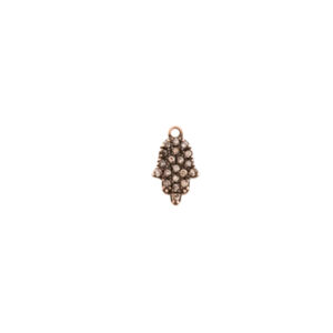 Solid Hamsa with Cognac Diamonds