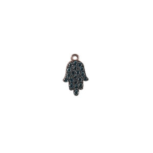Solid Hamsa with Black Diamonds