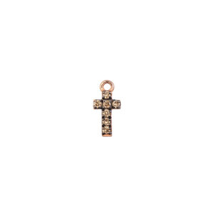 Small Cross with Cognac Diamonds