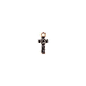 Small Cross with Black Diamonds