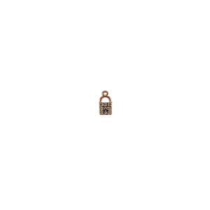Small Lock with Cognac Diamonds
