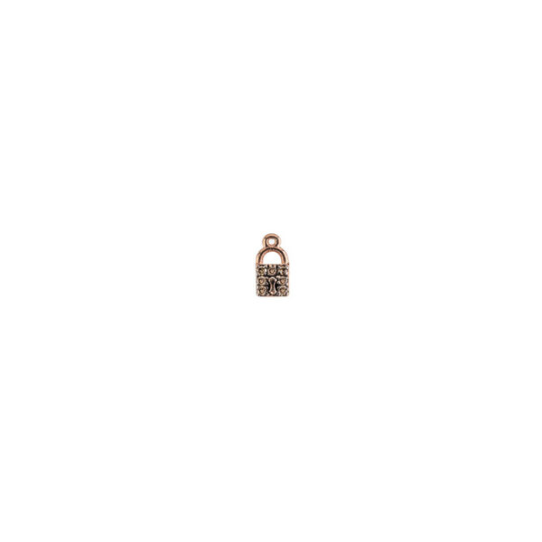 Small Lock with Cognac Diamonds