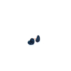 Large Solid Heart with Blue Diamonds