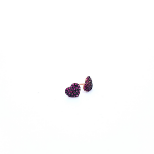 Large Solid Heart with Rubies