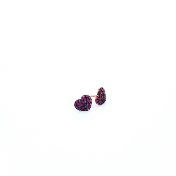 Large Solid Heart with Rubies