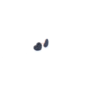 Large Solid Heart with Black Diamonds