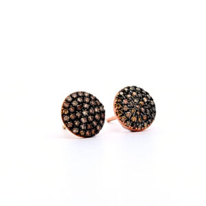 Medium Pebble Earrings with Cognac Diamonds