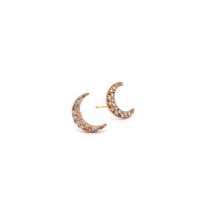 Single Moon with White Diamonds
