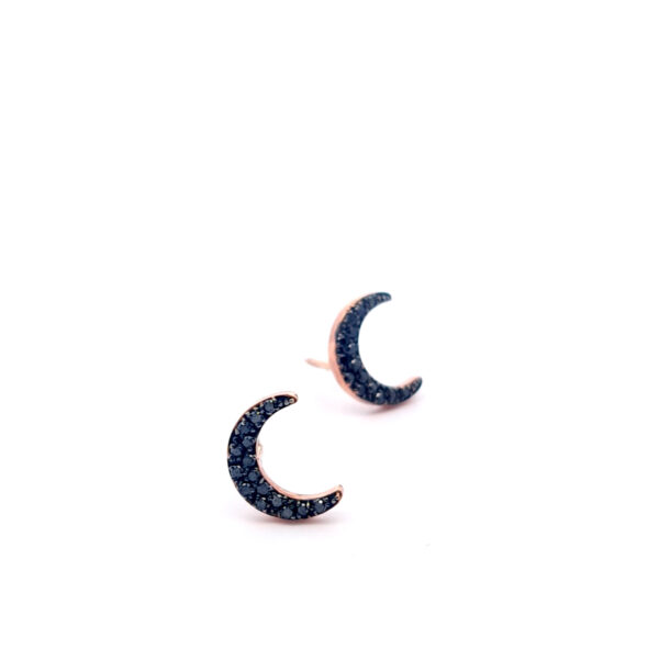 Single Moon with Black Diamonds