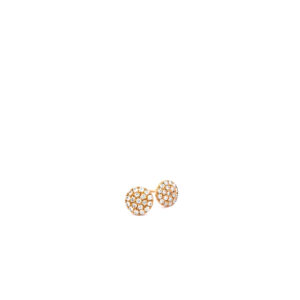 Small Pebble Earrings with White Diamonds