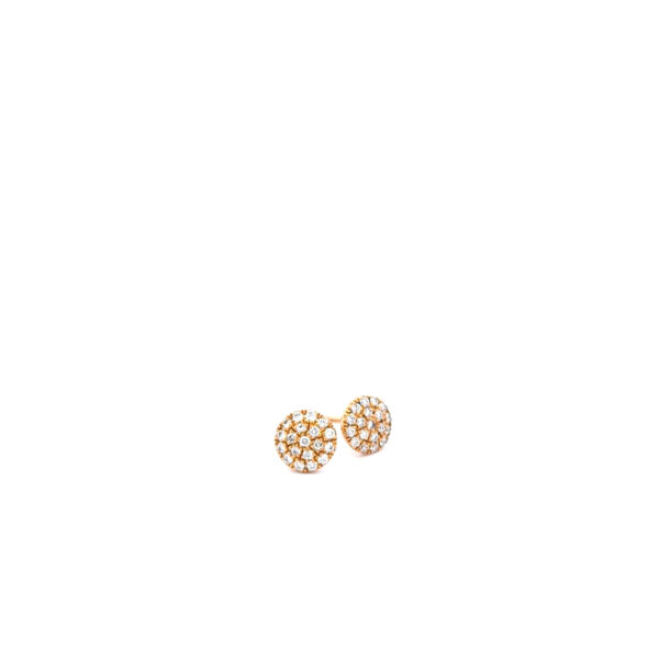 Small Pebble Earrings with White Diamonds