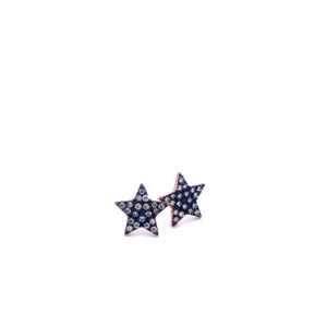 Large Star Earrings with Cognac Diamonds
