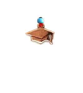 graduation cap rose gold