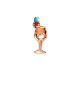 wine glass rose gold