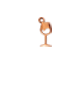 Wine Glass Rose Gold