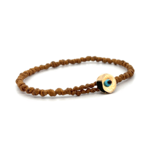 Gold Pebble Medium on tan Bracelet