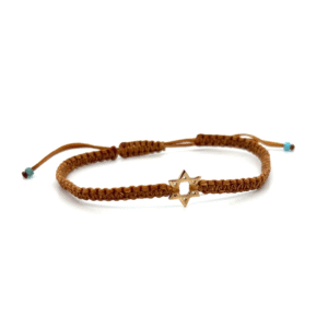 Star of David on Tan Bracelet