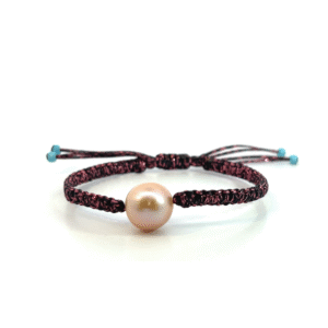 Pearl on pink sparkle Bracelet